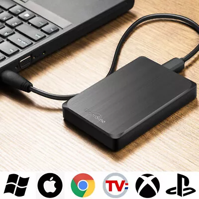 2.5  USB 3.0 External Hard Drive Laptop Storage HDD 1TB 2TB Mac Xbox One PC PS4 • £14.99