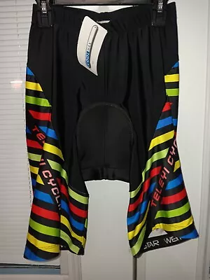 NWT Teleyi Cycling Mens Size L Gel Padded Bike Shorts • $12