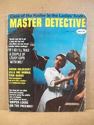 Master Detective Magazine - June 1967 ~ Case Of The Knifer In The Ladies Room • $18.99