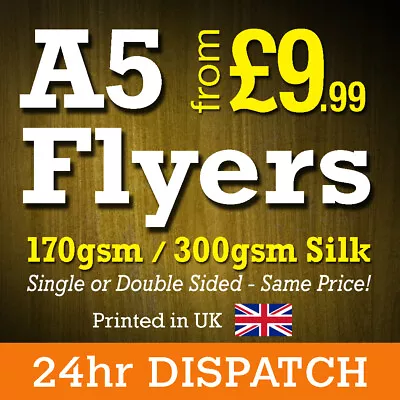 A5 Flyers Leaflets Printed Full Colour 170gsm 300gsm Silk - A5 Flyer Printing • £389