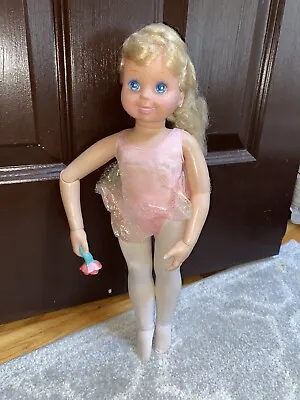 Vintage TYCO My Pretty Ballerina Doll 17  Works 1989 80's Dancing 1990 • $23.19