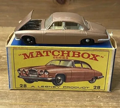 Matchbox Series 🏁 Mark Ten Jaguar  🏁 Diecast Box #28 🚨 Vtg In Og Box! See! • $10.49
