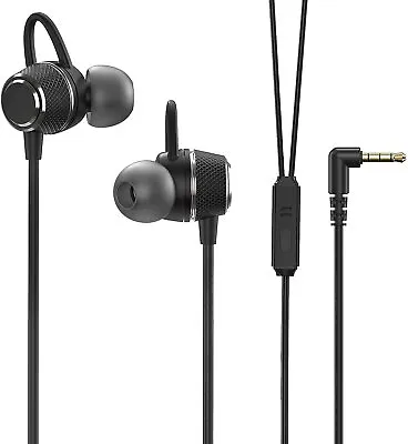 £5.99 • Buy Earphones Wired With Mic 3.5mm Headphones Jack Super Bass Stays In Ear Isolating