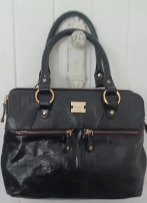 £39 • Buy Modalu Pippa Black Handbag Leather Shoulder Grab Bag Great Work Bag .