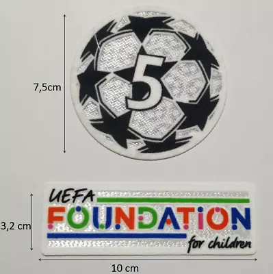 Barcelona 5 Champions League Badge Kit UEFA Fundation Patch Heat Transfer • $8