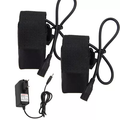 Powerful 20000mAh Rechargeable 8.4V Battery Pack Pouch For Bike Light Headlamp • £31.19