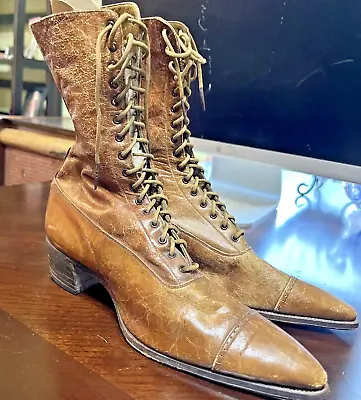 Vintage 1900's Victorian Ladies Heeled Boots  #1 • $25.99