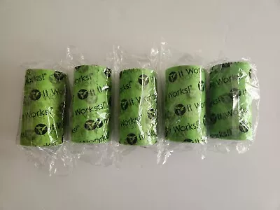 5 ROLLS LOT OF It Works! 6  Green FAB WRAP Roll Tape NEW SEALED • $30