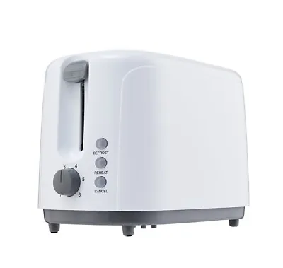 $15.49 • Buy 2 Slice Toast Bread/Toaster Defrost/Reheat Plastic Toaster - White