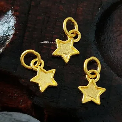 1pcs 999 Pure 24K Yellow Gold Pendant For Women Men Solid Mini Five-star Charm • $105.68