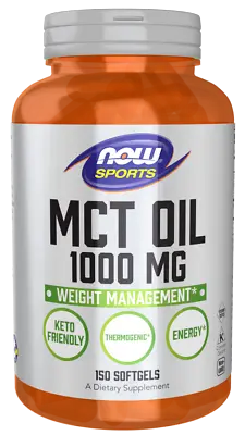 NOW Foods MCT Oil 1000 Mg 150gels Weight Management & Keto Friendly NEW! • $13.99