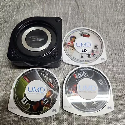 $19.99 • Buy 1 PSP Intec UMD Hard Case Holds 3 UMDs Pro Evolution Soccor 2007, B 2k8, Bmx
