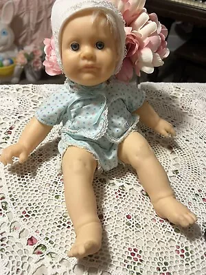 Hasbro Real Baby 1984 J Turner Blonde Hair Eyes Blue White Girl Original Outfit • $29