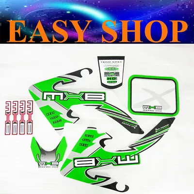 Green Sticker Decal Kit Honda XR50 CRF 50cc 70cc 90cc 125cc Dirt Pit Pro Bike • $12.95