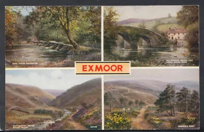 Devon Postcard - Views Of Exmoor - Tarr Steps Webber's Post Etc RS14751 • £2.19