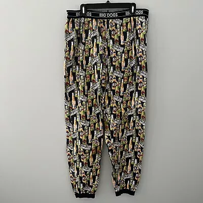 Big Dogs Pajama Pants Mens 3X Black Sleep Loungewear It's Five O'Clock Somewhere • $18.77