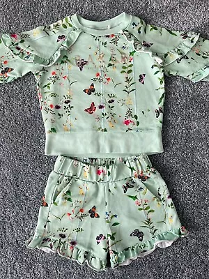 Ted Baker Baby Girl Jumper & Shorts Outfit Set - 18-24 Months/92 Cm • £10.90