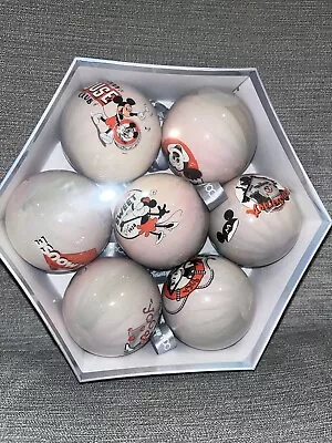 Disney 100 Christmas Baubles  X 7 Balls Decorations Xmas D100 Mickey Minnie • $49.99