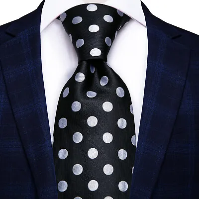 Mens Silk Tie Blue Paisley Solid Necktie Pocket Square Cufflinks Set Formal Tie • £9.99