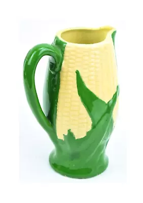 VINTAGE 7 3/4” Majolica Corn Form Serving Pitcher Germany MINT  • $79.99