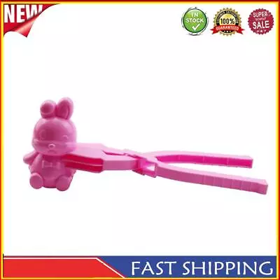 Bunny Shaped Snowball Maker Clip Plastic Snow Fight Toys Winter Play (Pink) • £5.01