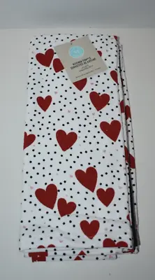 Martha Stewart Hearts Pattern Kitchen Dish Towel Set (3 Towels) • $21.95