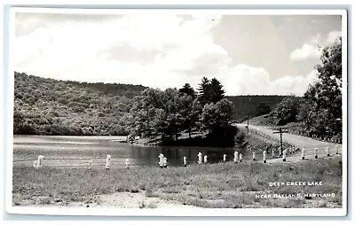 1955 Deep Creek Lake Road Scene Near Oakland Maryland MD RPPC Photo Postcard • $19.47