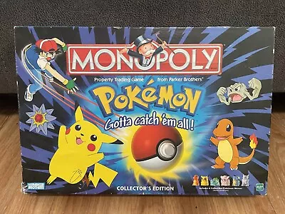 1998 Pokemon Monopoly Collectors Edition HASBRO 1999 Free Ship • $49.99