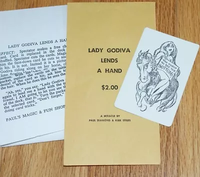 Lady Godiva Lends A Hand (Paul Diamond 1970s) --slightly Racy Card Magic   TMGS • $4.17