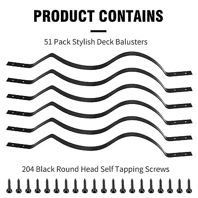 51Pcs Aluminum Alloy Fence Deck Balusters Metal Deck Spindles 32.25  • $121.44