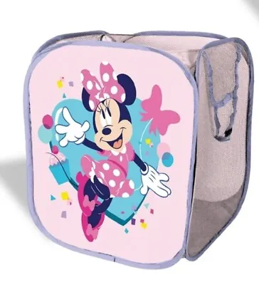New-Disney Junior-Minnie Mouse- Pop Up Storage Hamper-12x12x14-Folds Flat-ages3+ • $7.99