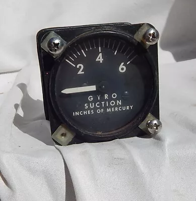 Cessna Aircraft  Type 2 1/4 Inch Suction Indicator Gauge Instrument • $67.36