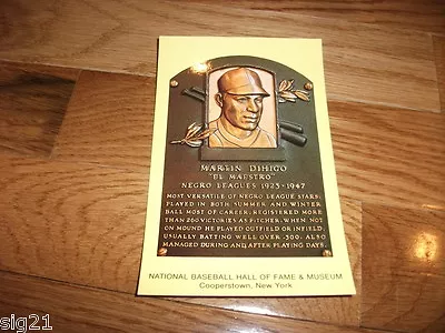 Martin Dihigo Baseball Hall Of Fame Plaque Postcard • $4.99