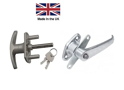 HENDERSON T-Handle Garage Door INTERNAL & EXTERNAL Lock Set Repair Kit Spares • £29.95