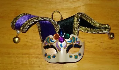 Masquerade Venetian Mardi Gras Mask Ornament Carnival Venice Italy Pretty • $15