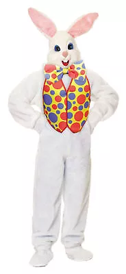 Bunny Deluxe With Vest Adult Costume White Rabbit Easter Mascot Halloween Rubies • $129.99