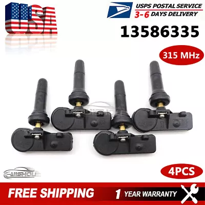 4pcs Programmed TPMS Tire Pressure Monitoring Sensor For Chevy GMC Cadillac • $33.49