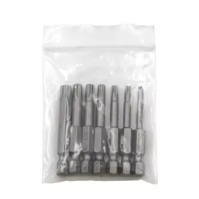 7 Pcs 1/4  Hex Shank 5 Point Security Star Torx Screwdriver Bits Set • $16.86