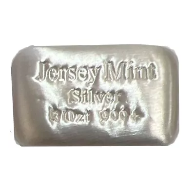 3 Oz 0.999 Silver Bullion Casted Bar - Jersey Mint - Free Shipping - In Stock • $103.67