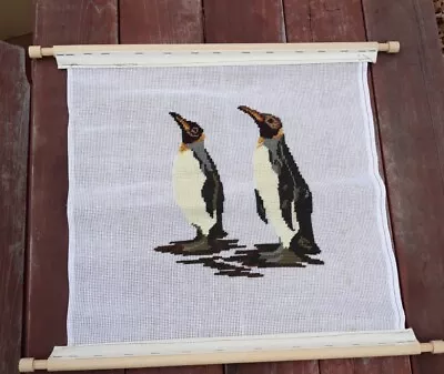 PENGUINS Needlepoint Canvas Madeira Creations By Reynolds 5077 19  X 19  • $34.95