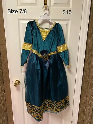 Disney Store Merida Girls Costume Dress Brave Princess Size 7/8 • $15