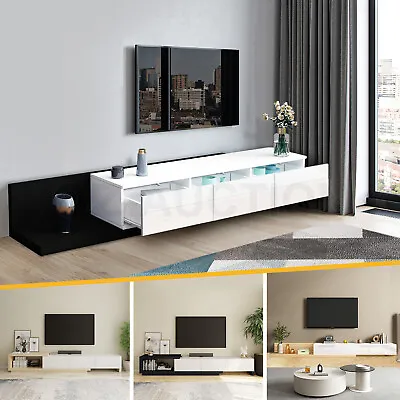$299.95 • Buy Extendable TV Stand Cabinet Entertainment Unit Console Table Black White