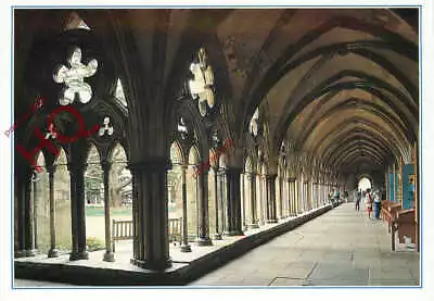 Picture Postcard__Salisbury Cathedral The Cloisters Walk [J Arthur Dixon] • £2.49