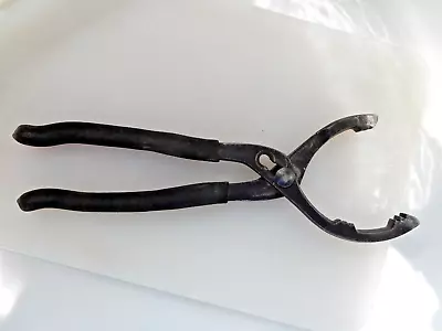 Vintage Adjustable Oil Filter Pliers Wrench Plews Mac Channelock Style Exc Cond • $24.88