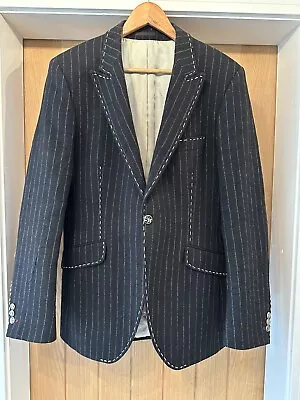 Holland  Esquire Black Blazer With Very Nice Detailing Size 40 Mint Condition • £57