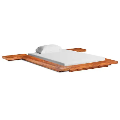 Japanese Futon Bed Frame Solid Acacia Wood 100x200 D3O9 • £314.99