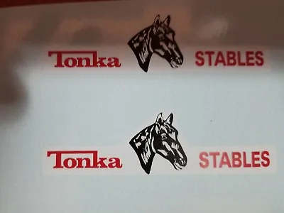 Tonka Truck Stables Farm  Trailer Vinyl Peel And Stick Decal Set • $8