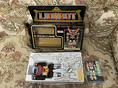 Vintage 1980s Voltron Lionbot Diecast Black Lion & Weapons - Complete In Box! • $400