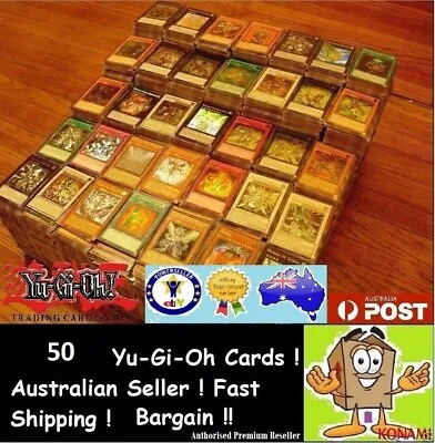 $6.50 • Buy YuGiOh! 50 Bulk Cards Pack [5 Rares & HOLOS] BEST GENUINE KONAMI AUSTRALIA