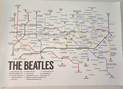 The Beatles LP's  In Underground Style Poster • £6.99